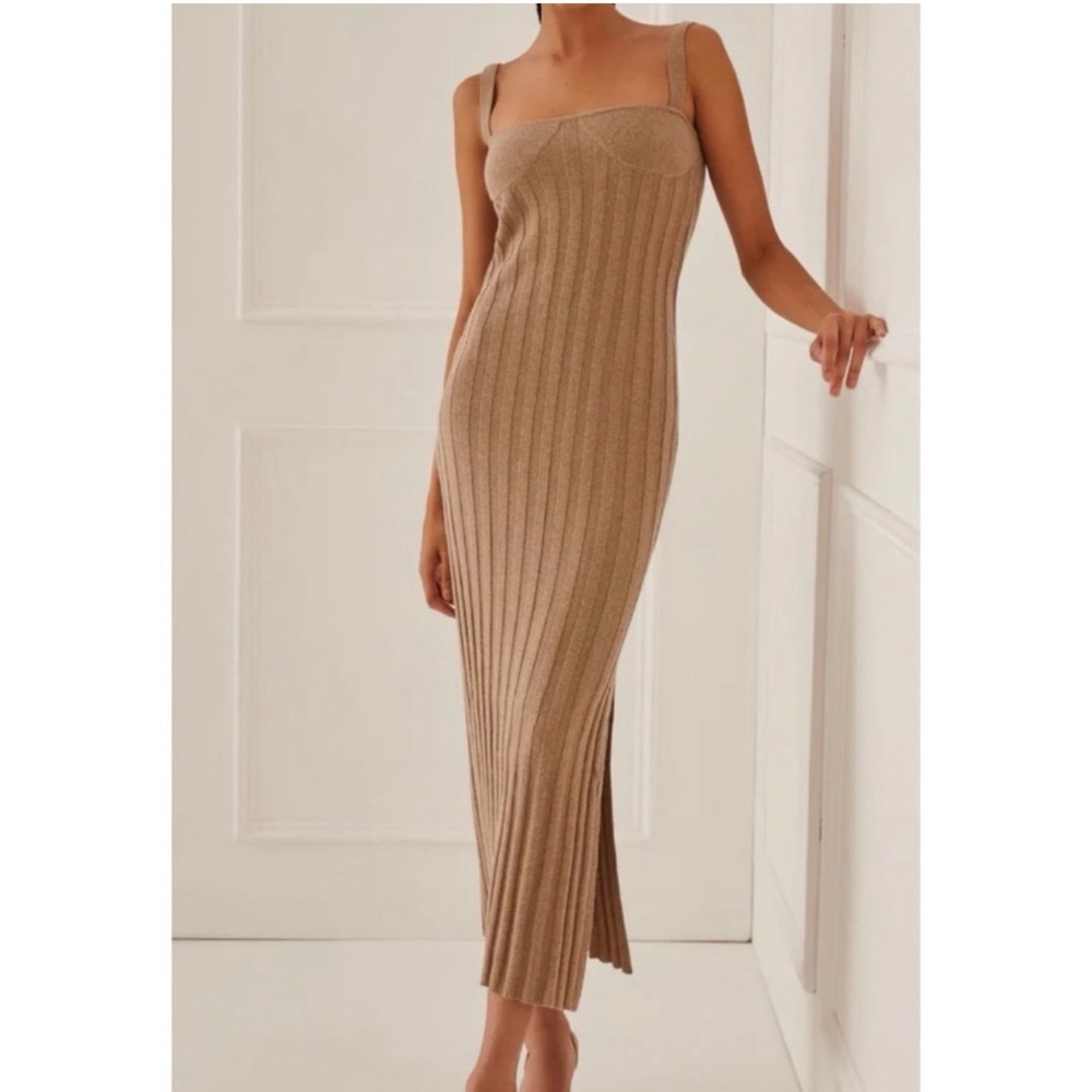 Ribbed Bustier Sweater Dress by Something Navy